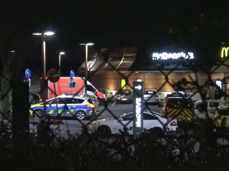 Überfall auf einen McDonald's in Dortmund.