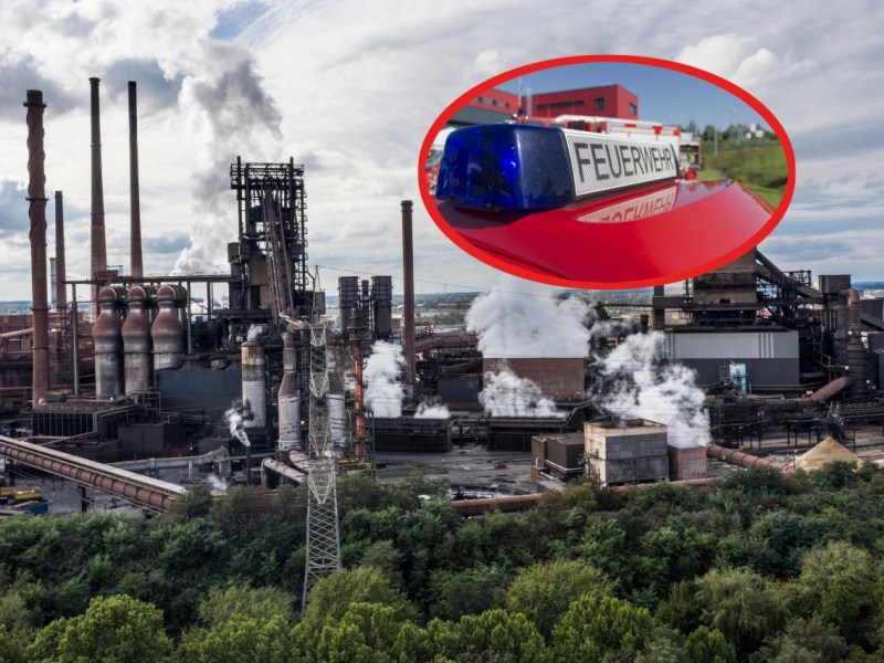 Duisburg: Große Rauchsäule über Thyssenkrupp-Gelände (Symbolbild), Duisburg: Brannte es auf dem Thyssenkrupp-Gelände oder nicht?