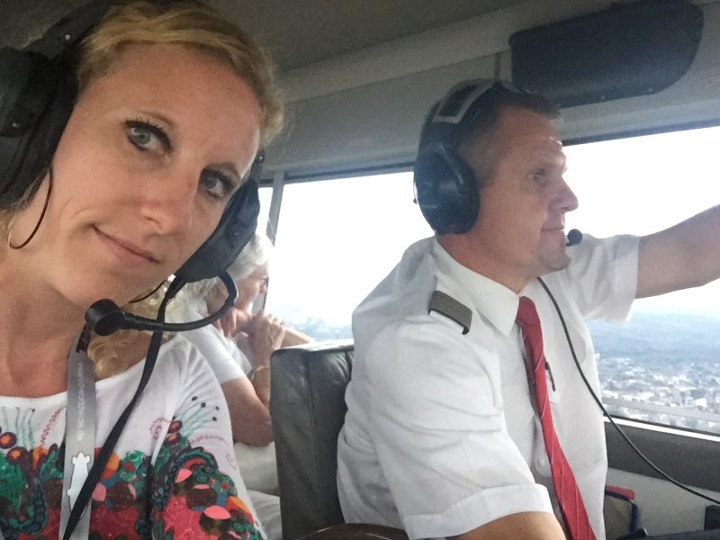 Kathrin Migenda und Frank Luderer im Luftschiff Theo