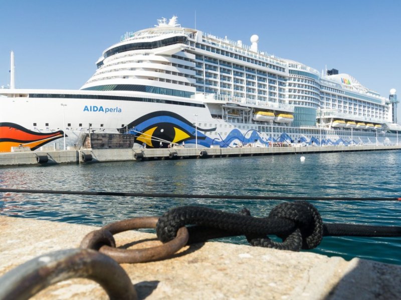 Ein Aida-Kreuzer in einem Hafen