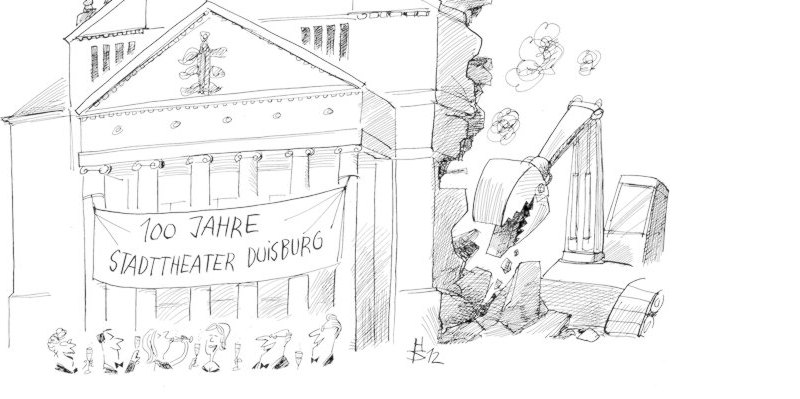 Duisburg_2012_KARIKATUR_Heiko_Sakurai Oper Duisburg Deutsche Oper am Rhein