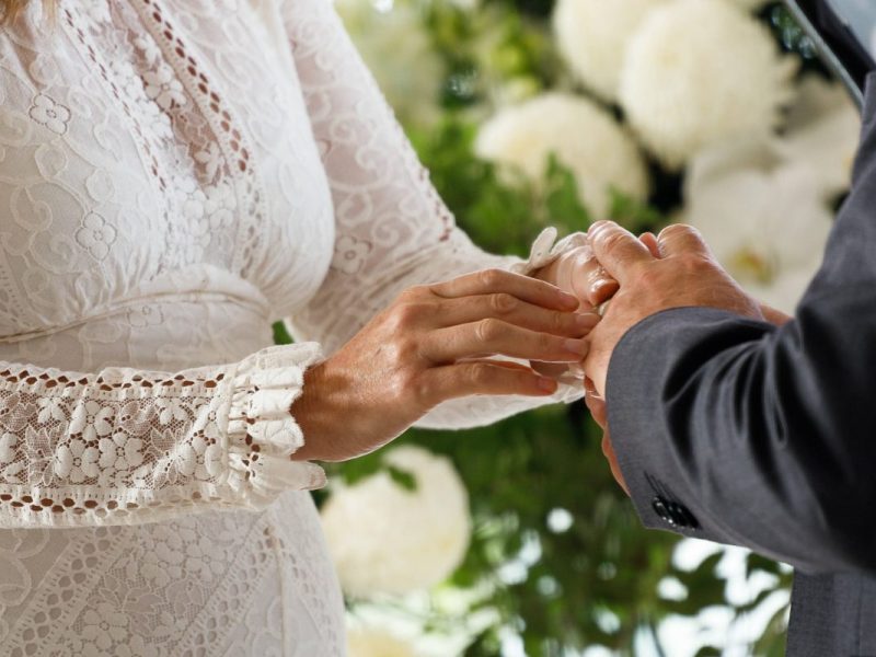 Hochzeit Braut Bräutigam Ringe