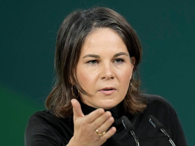 Außenministerin Baerbock auf dem Parteitag in Bonn.