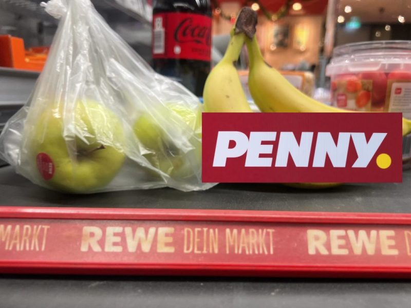Rewe und Penny Kassenband