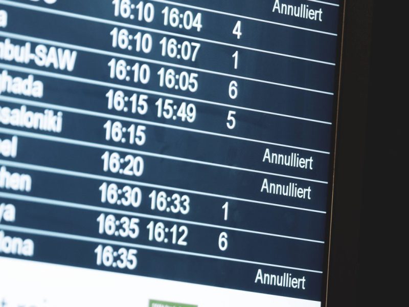 Flughafen Düsseldorf Abfluganzeige