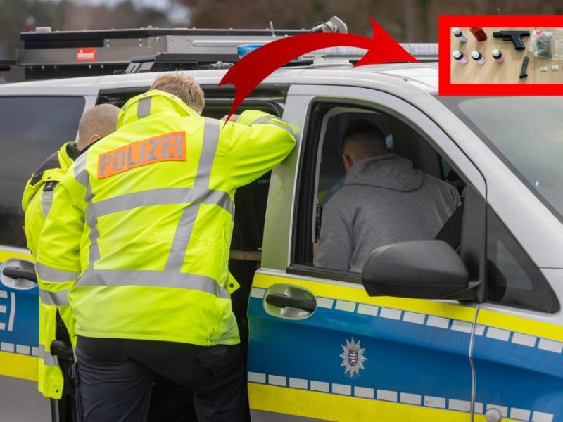 A1-Polizei kontrolliert auf Autobahn im Ruhrgebiet