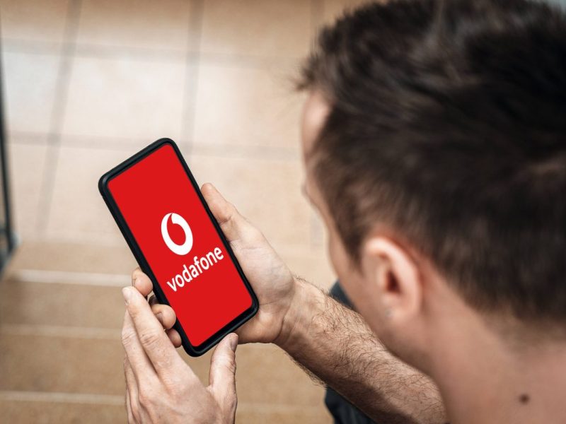 Vodafone Logo auf Handy