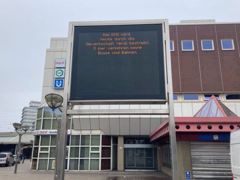 Bahnstreik in Duisburg DVG streikt