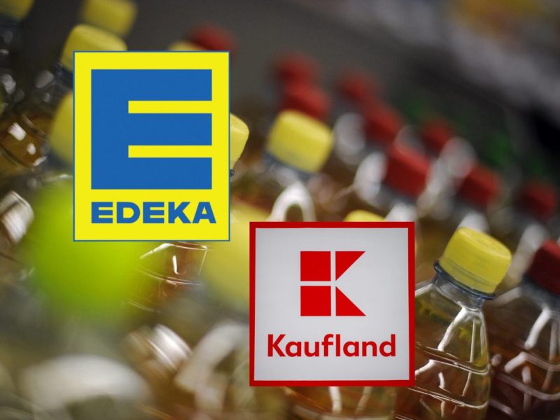 Edeka, Kaufland & Co. Logo Getränke-Flaschen