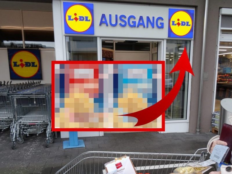 Lidl-Filiale Ausgang