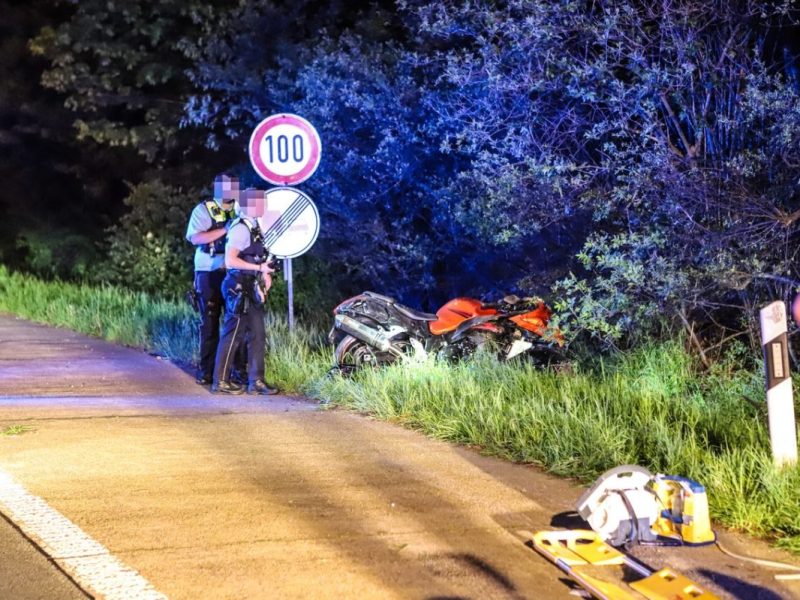 Unfallstelle A46 im Ruhrgebiet bei Hagen