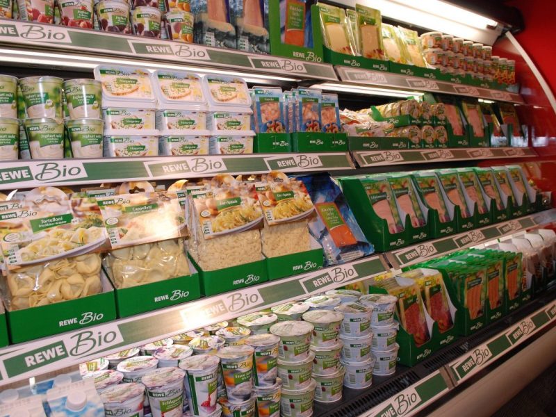 Rewe Kühlregal Bio-Produkte