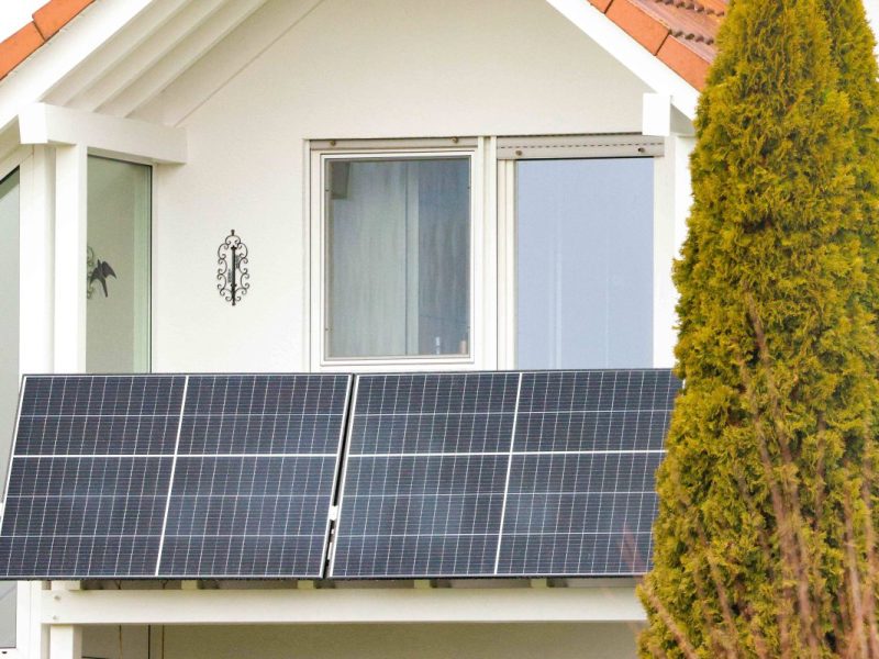 Balkonkraftwerk an einem Haus