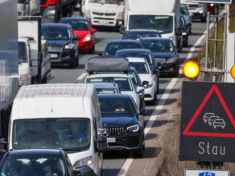 Stau auf der Autobahn