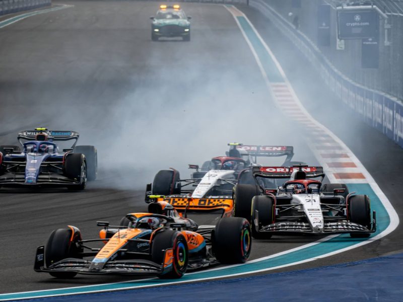 In der Formel 1 musste Lando Norris im McLaren einen Schockmoment verdauen.