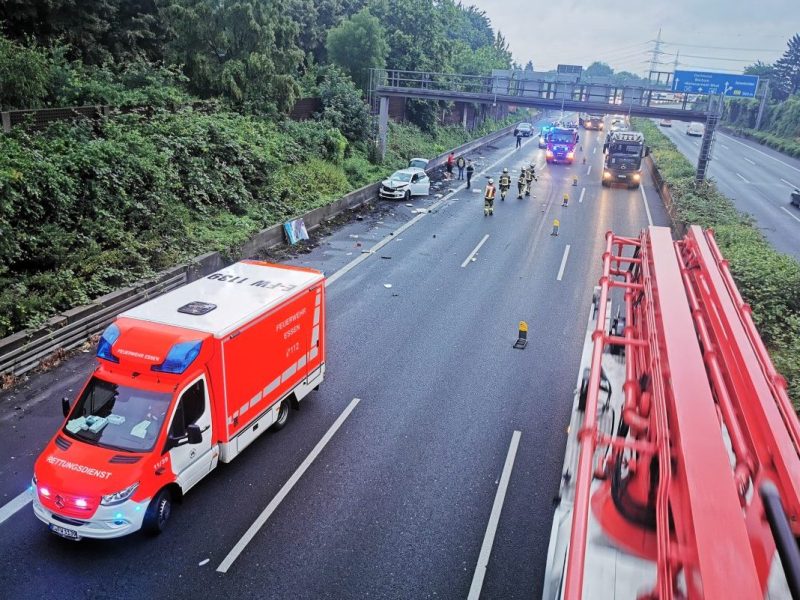 Unfall auf der A40 bei Essen