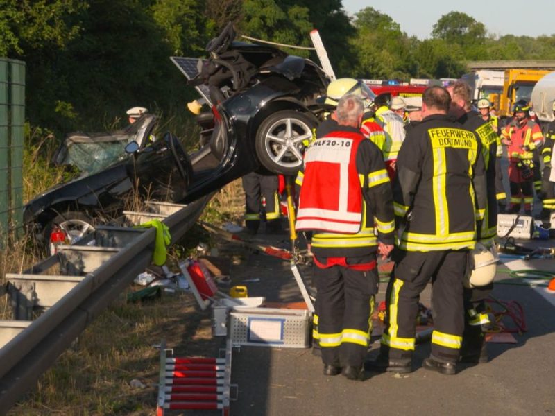 A2 bei Dortmund Unfallstelle