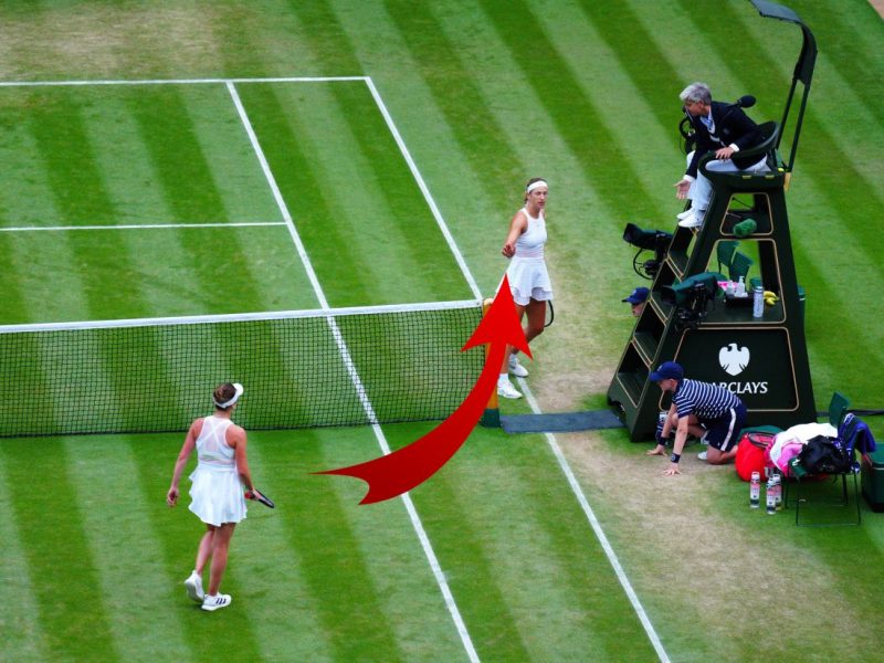 Im Achtelfinale kam es bei Wimbledon 2023 zu dieser Szene.