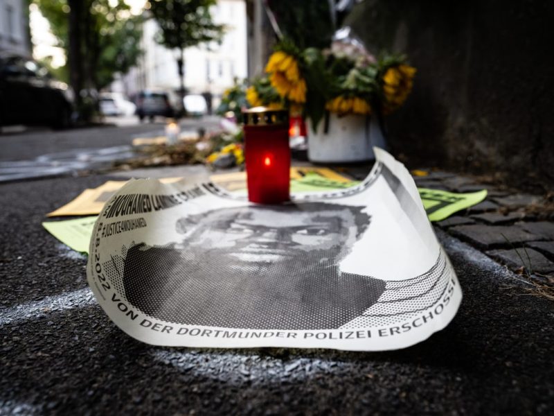 Tatort in Dortmund, Trauerkerze, Bild von Mouhamed D.