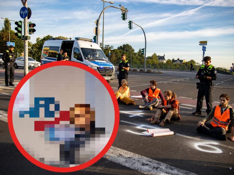 Die Letzte Generation fährt ihren Protest fort, Aktivisten kleben sich fast täglich auf Fahrbahnen fest. Doch dieses Mal fällt eine andere Person auf.