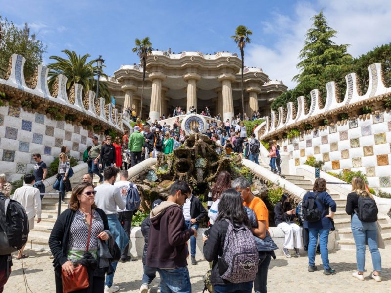 Touristen in Barcelona, Spanien