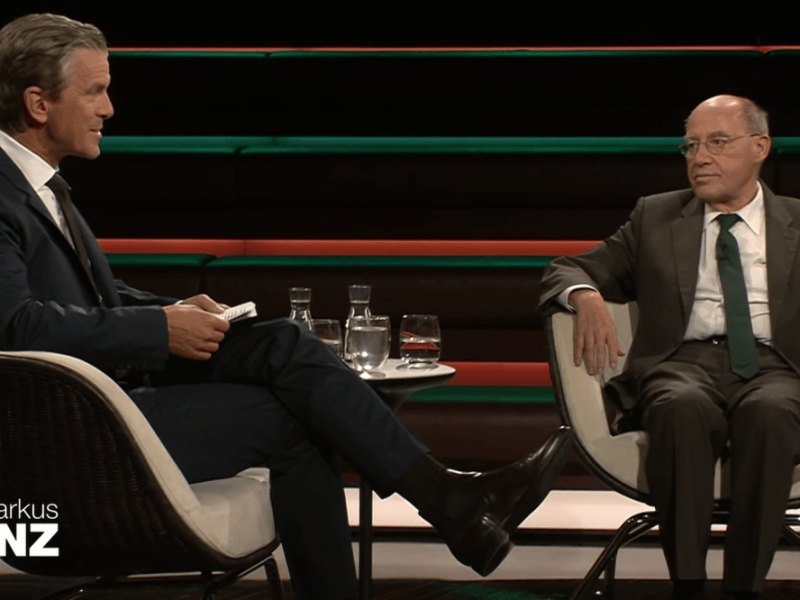 Markus Lanz im Gespräch mit Gregor Gysi.