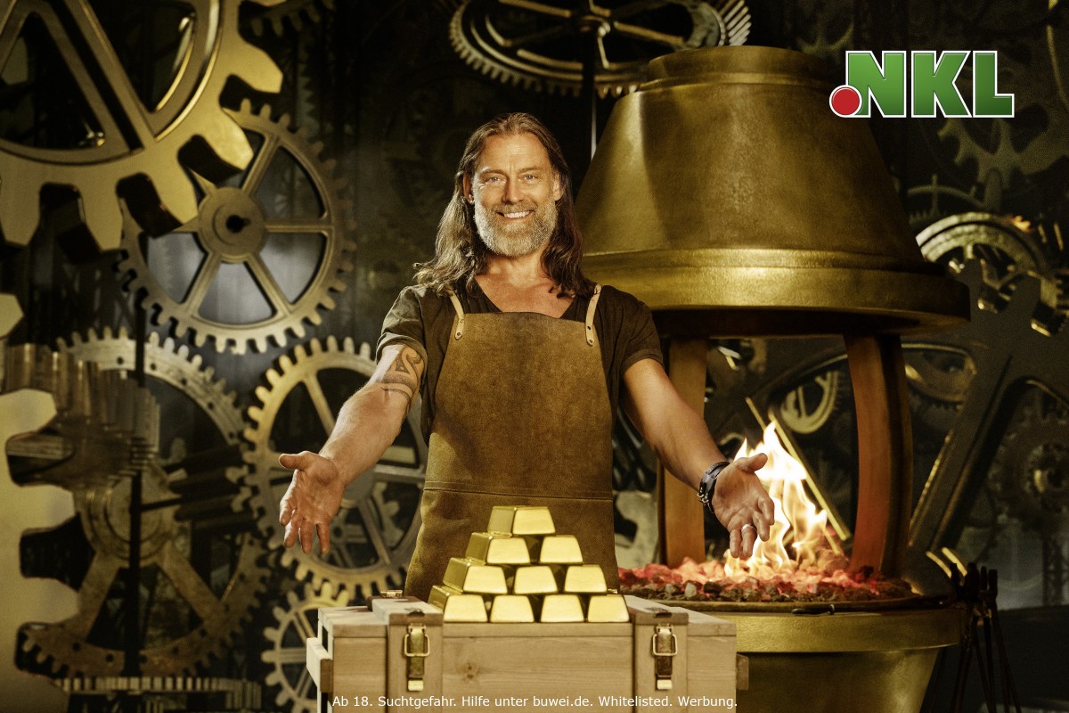 NKL Werbung für die Jubiläums-Lotterie, für die ein Anbieter Lose verschenkt.