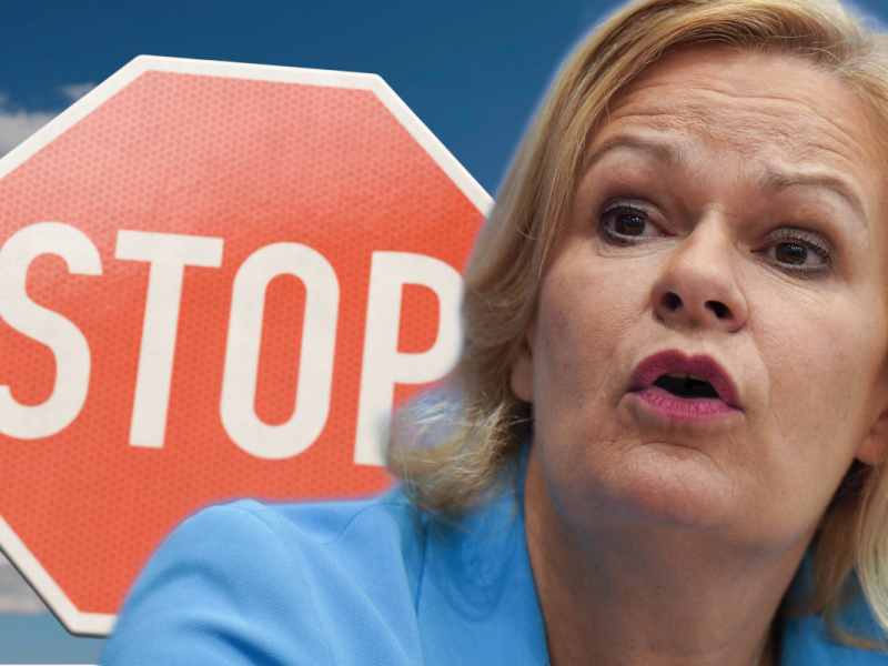 Asyl-Gesetz von Nancy Faeser: Schnellere Abschiebungen.