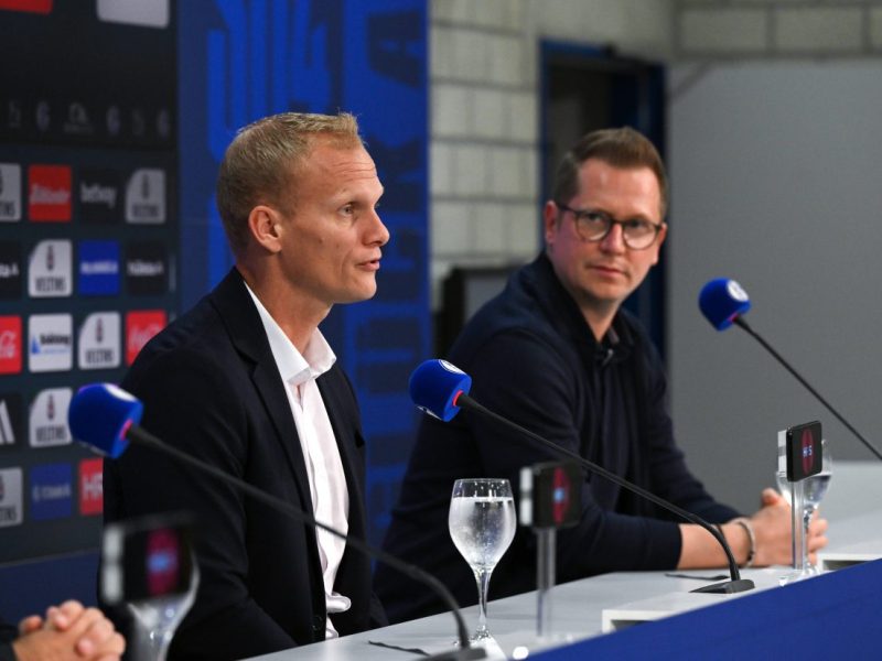 Karel Geraerts bei seiner Antritts-PK beim FC Schalke 04.