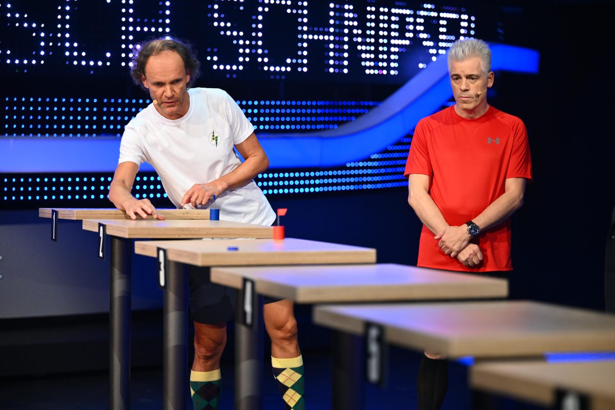Olaf Schubert und Michael Mittermeier beim Matchball-Spiel