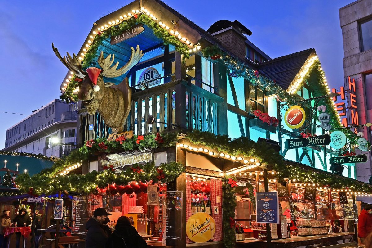 Auch am Glühweinstand 