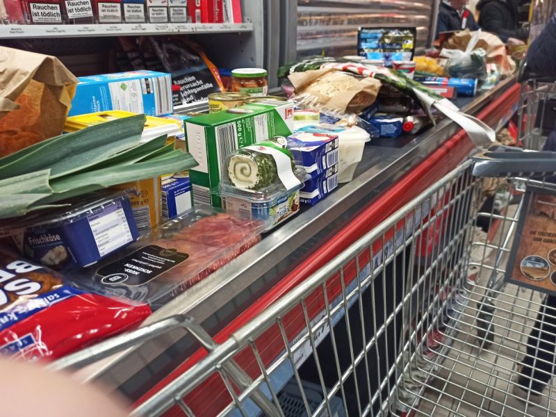 Eine Kasse bei Kaufland.