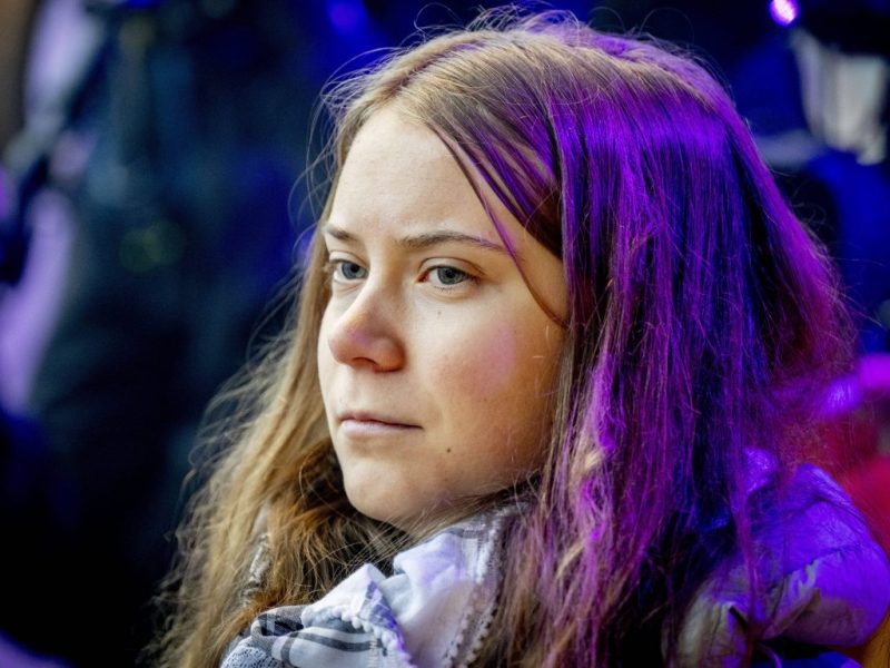 Demo in Amsterdam mit Klimaaktivistin Greta Thunberg.