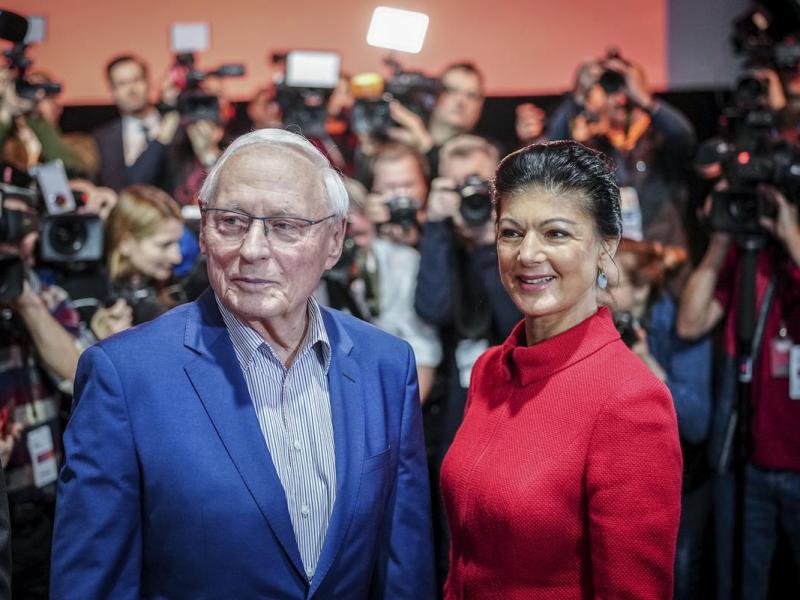 Lafontaine wirbt für die neue Partei seiner Ehefrau Sahra Wagenknecht (BSW)