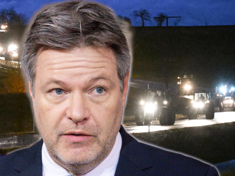 Zorn der Bauern gegen Robert Habeck.