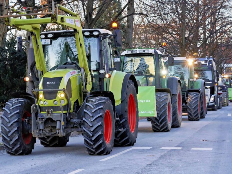 Nur die Traktoren machen den Unterschied: Bauern-Proteste.
