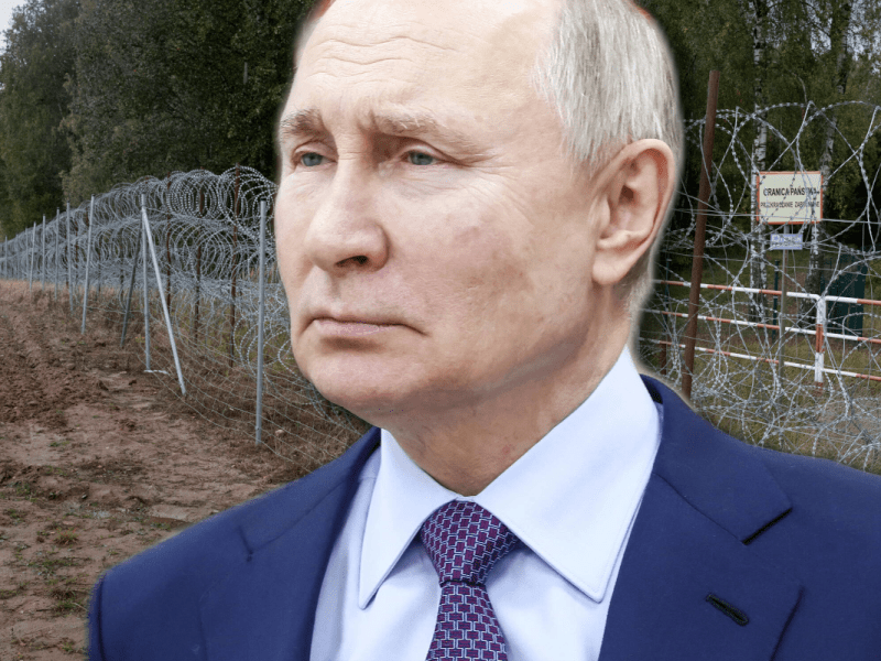 Grenze zwischen Russland und Polen - und Putin.