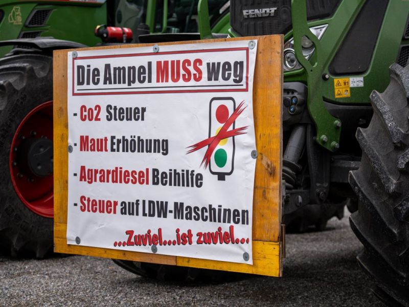 Der Aschermittwoch der Grünen fällt durch eine Bauern-Demo ins Wasser. (Symbolbild vom Januar)