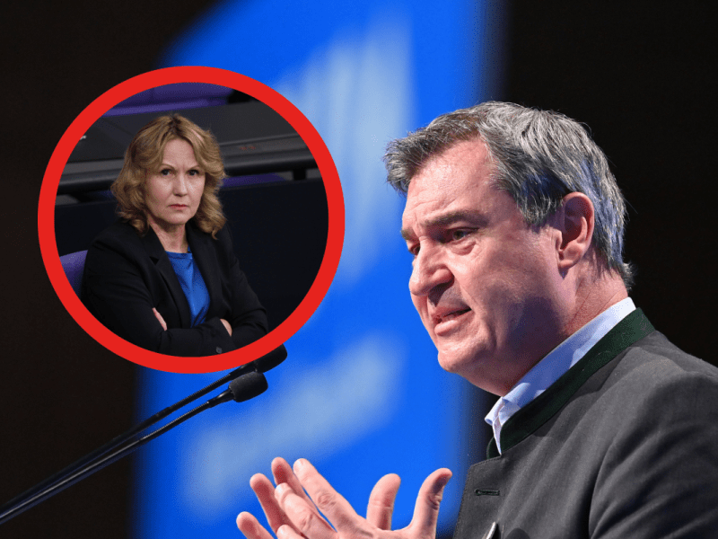 Beim CSU-Aschermittwoch verglich Söder die Grünen-Politikerin Lemke mit Margot Honecker.