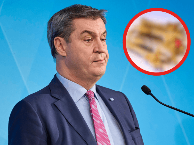 In China stößt Markus Söder an seine kulinarischen Grenzen.