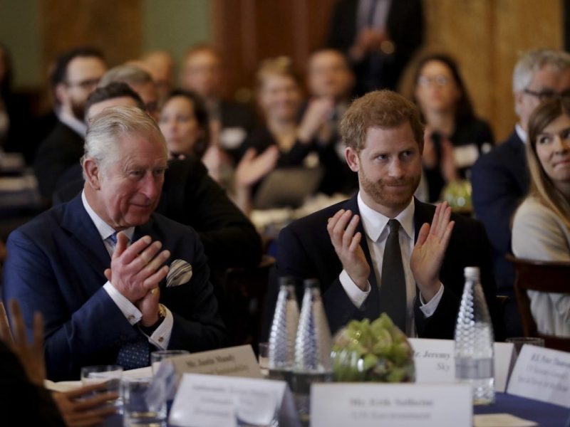 König Charles III. und Prinz Harry.