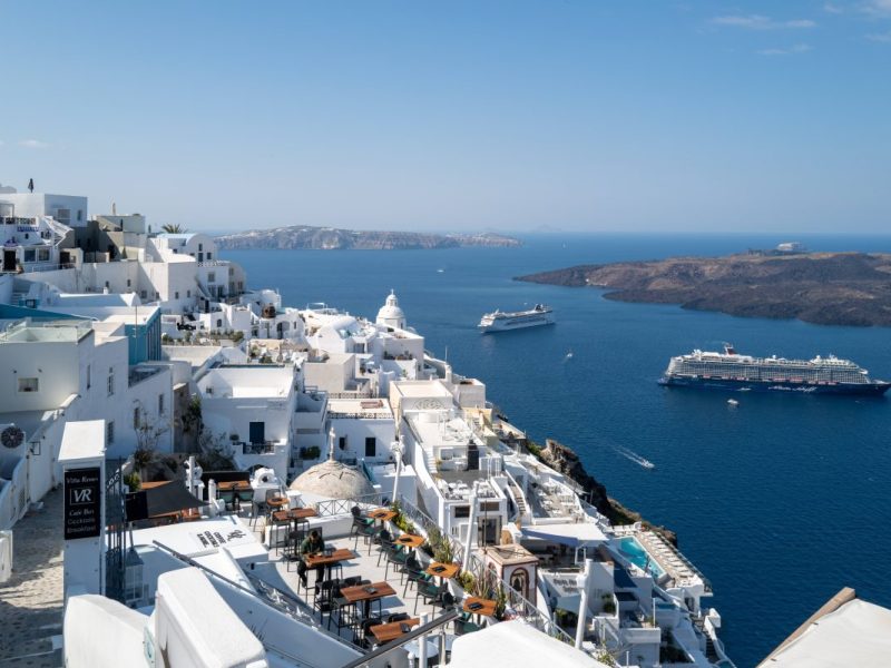 Kreuzfahrt-Touristen müssen auf einen Halt in Santorini verzichten. (Symbolfoto)