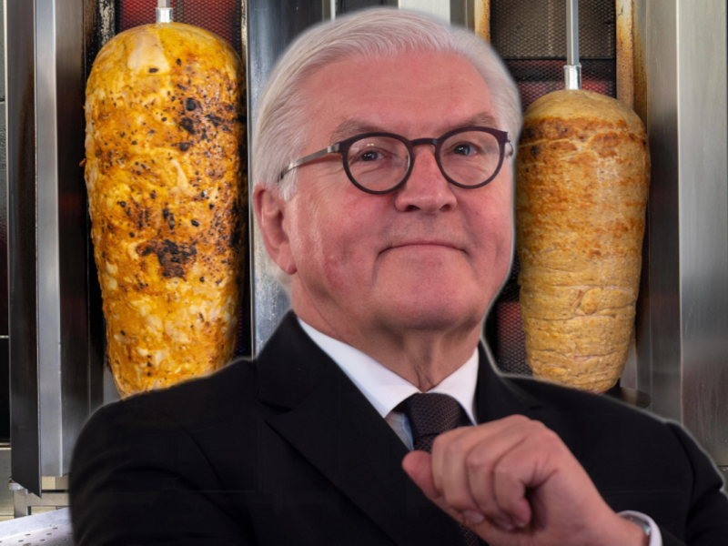 Steinmeier bringt seinen eigenen Döner mit.