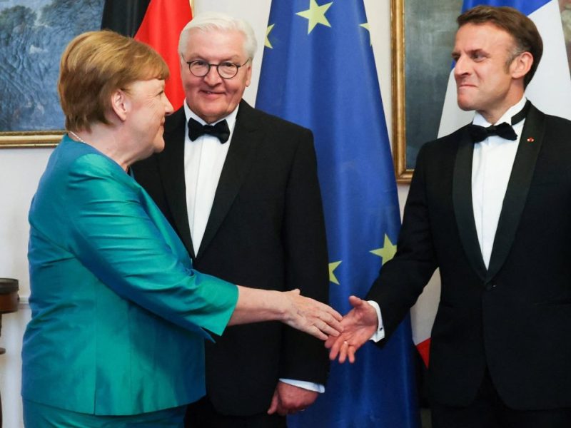 Beim Staatsbankett in Berlin sorgte Angela Merkel sichtlich für Freude.