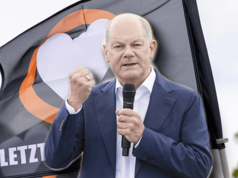 Aktivisten bringen Olaf Scholz auf dem Katholikentag zur Weißglut.