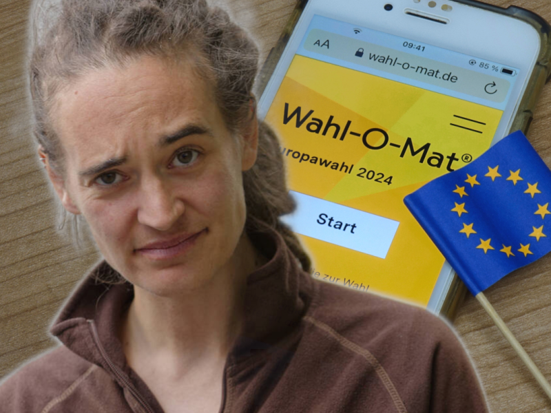 Carola Rackete machte den Wahl-O-Mat vor der Europawahl.
