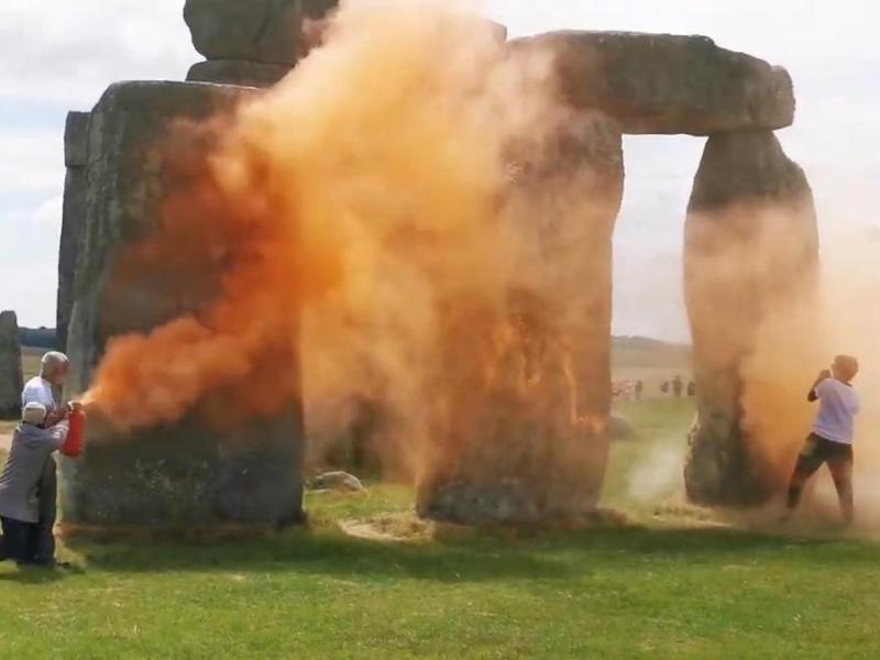 Klimaaktivisten bei Stonehenge