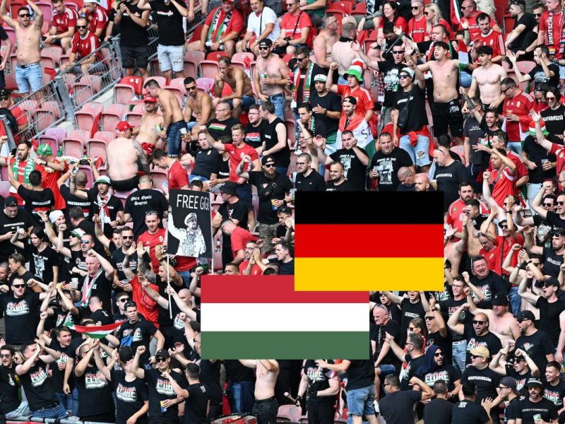 Die ungarischen Fans richten sich im Rahmen des Spiels Deutschland - Ungarn an die Heimfans. Ihre Botschaft ist unmissverständlich.