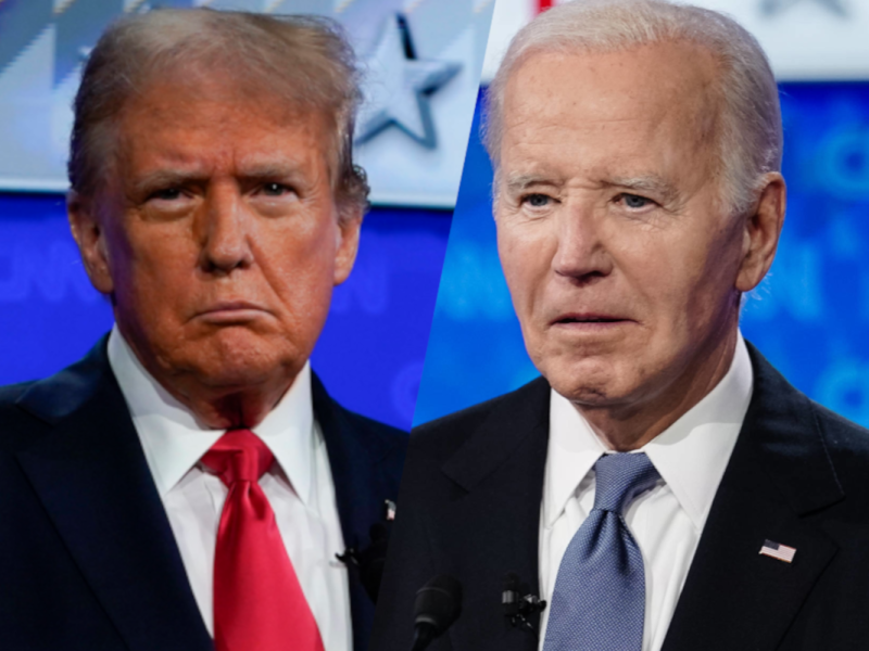 Donald Trump und Joe Biden beim TV-Duell.