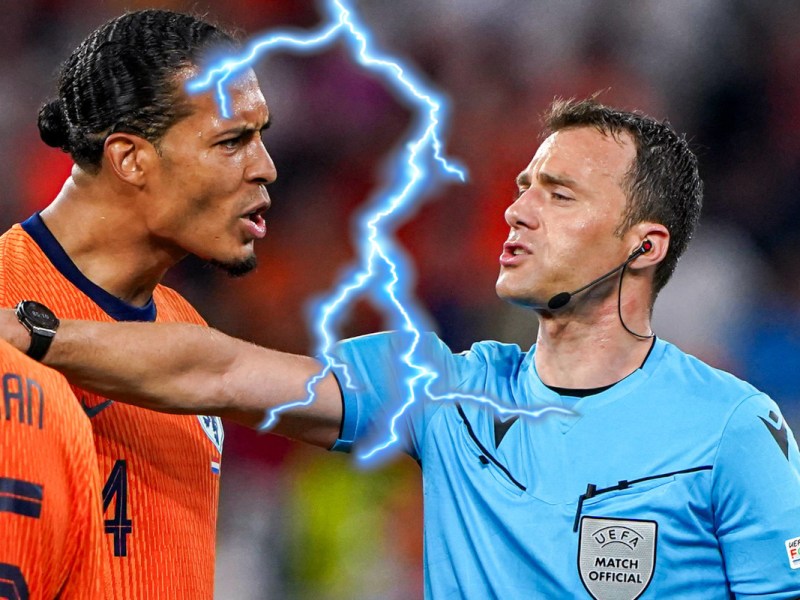 Zoff zwischen Felix Zwayer und Virgil van Dijk.